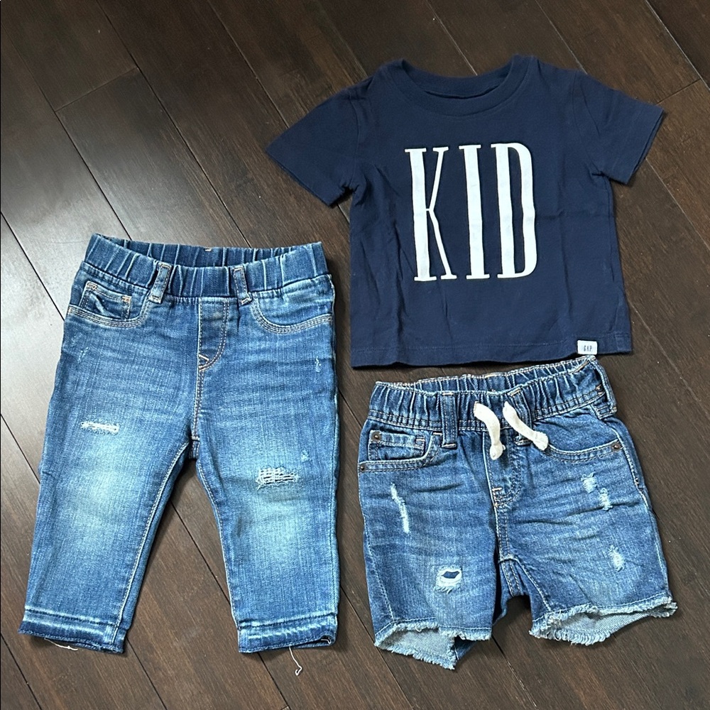 GAP Denim Baby Jeans in Light and Dark Blue